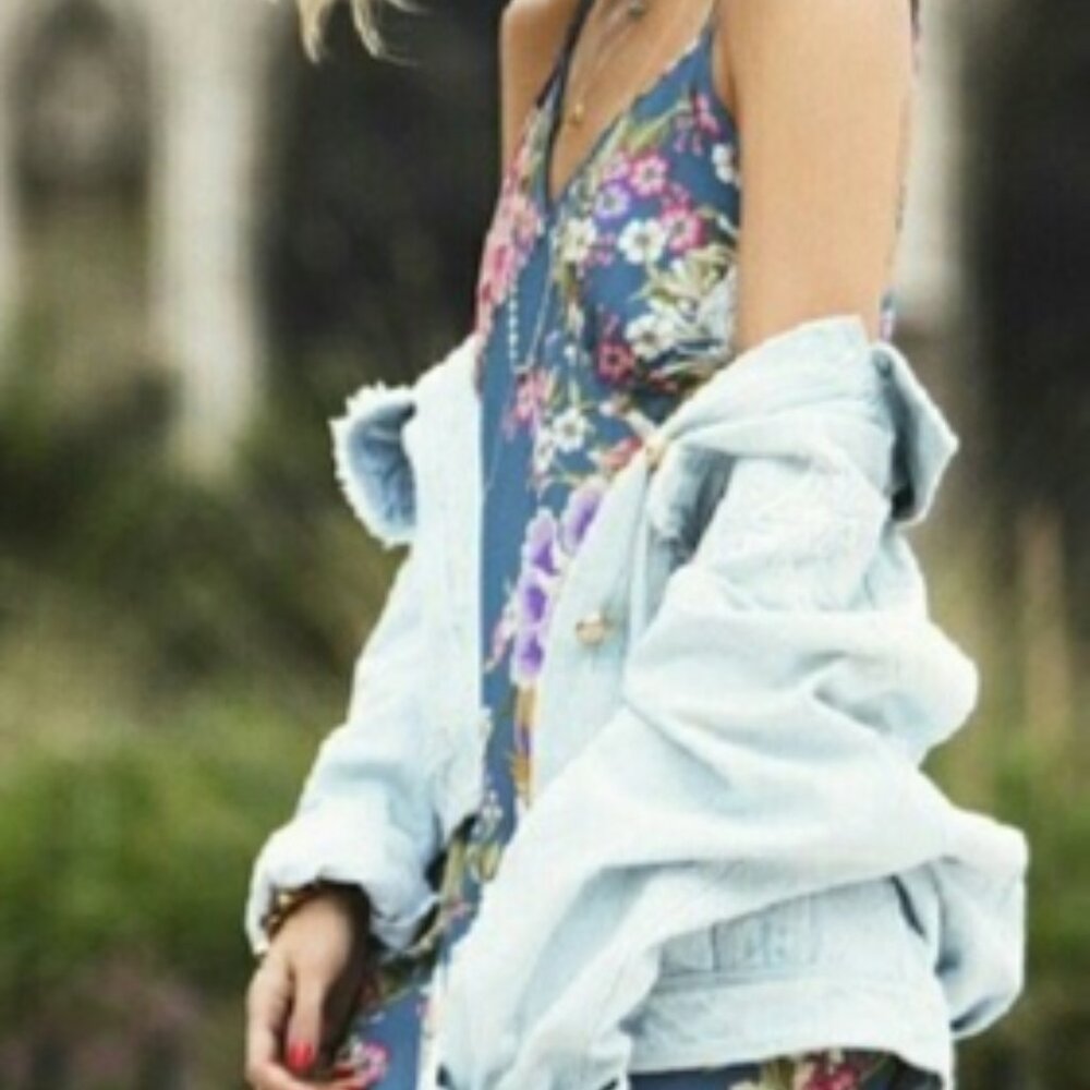 Spell 'Blue Skies' Floral Maxi Dress, Size S